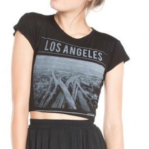 BRANDY ♥ MELVILLE | CAROLINA LOS ANGELES TOP - GRAPHICS Black Size One Size